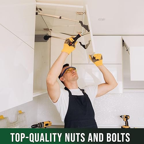 Miniatura 9 de Kit surtido de 900 tuercas y pernos #4-40, #6-32, #8-32, #10-24  Philips Pan Head 304 Tornillos de acero inoxidable con caja de almacenamiento