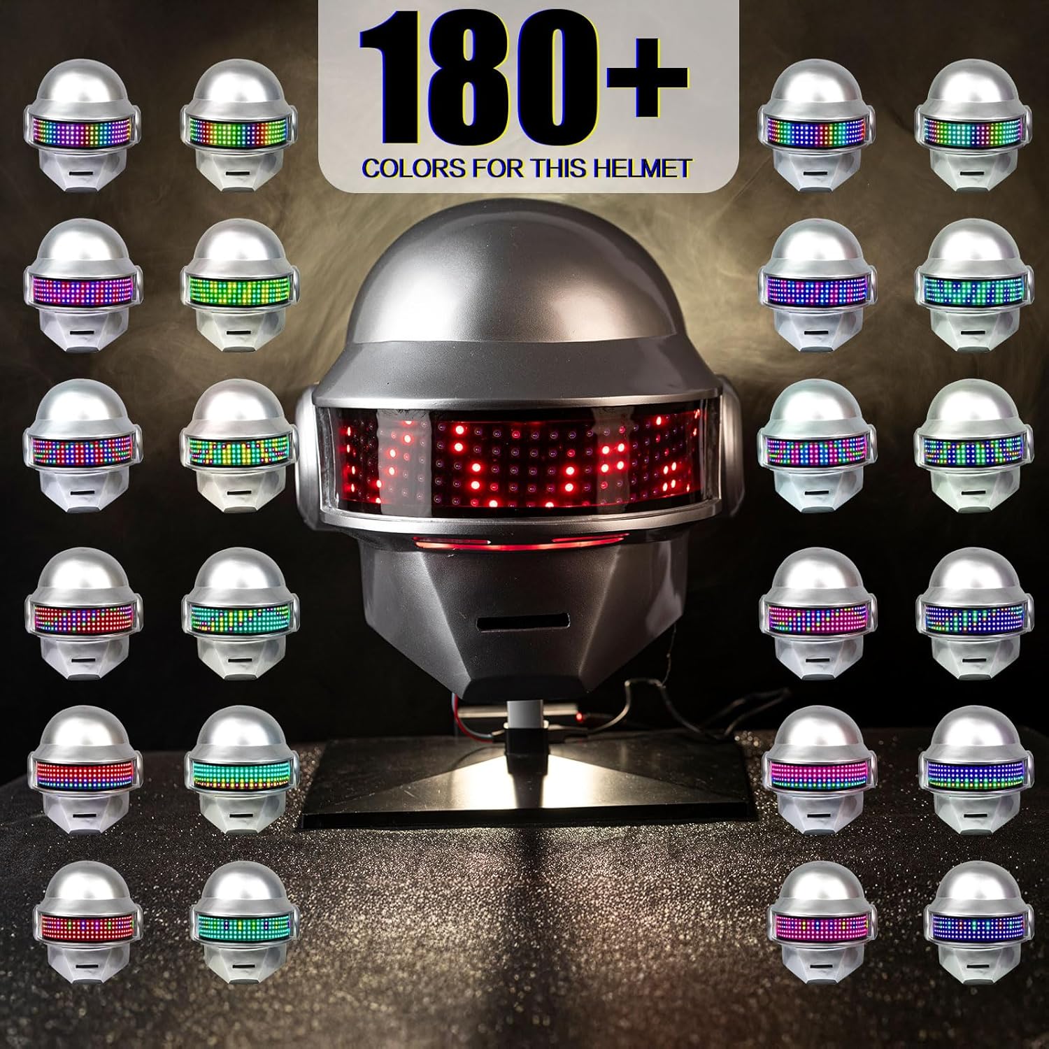 Deluxe Punk Helmet Cosplay Costume Mask for Men Halloween Party Music Festival Costume Accessories Led Thomas Ver