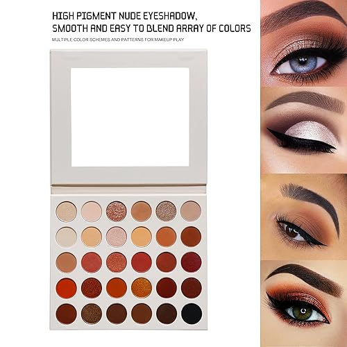 Miniatura 2 de Paleta de sombras de ojos de 30 colores, mate de alto pigmento + brillo superbrillante, sombra de ojos impermeable de larga duración, paleta de