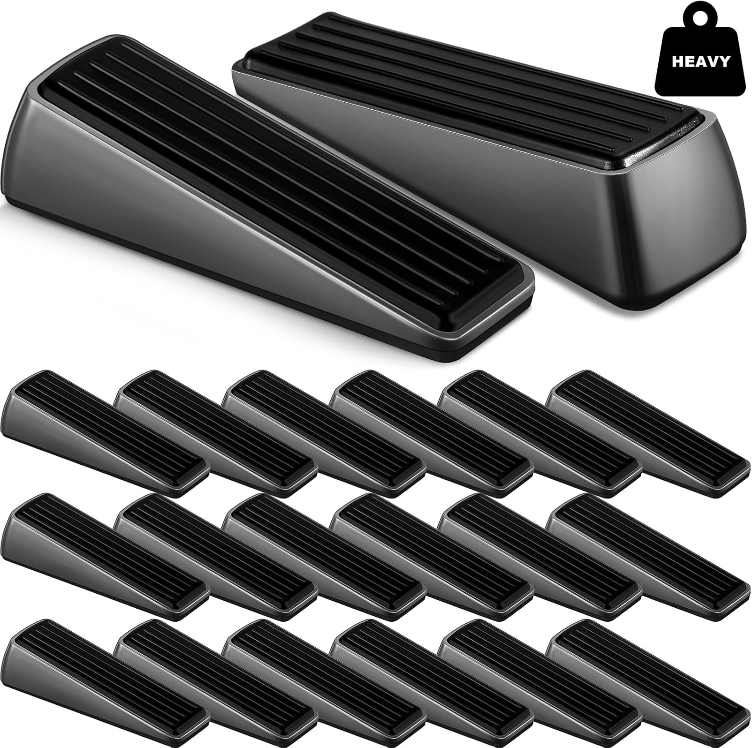 Kigley 10 Pcs Metal Door Stop Heavy Duty Door Stop Wedge