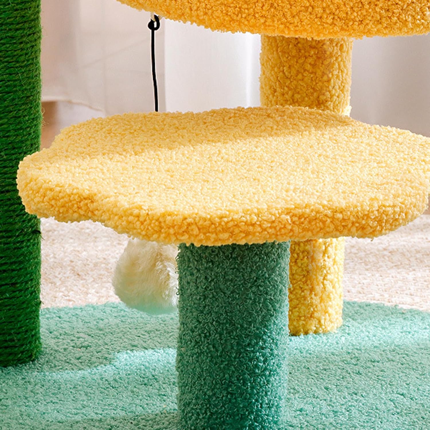 Toy Kitten Sisal Rope Post Interactive Pet Product Scratcher Pet Cats with Hanging