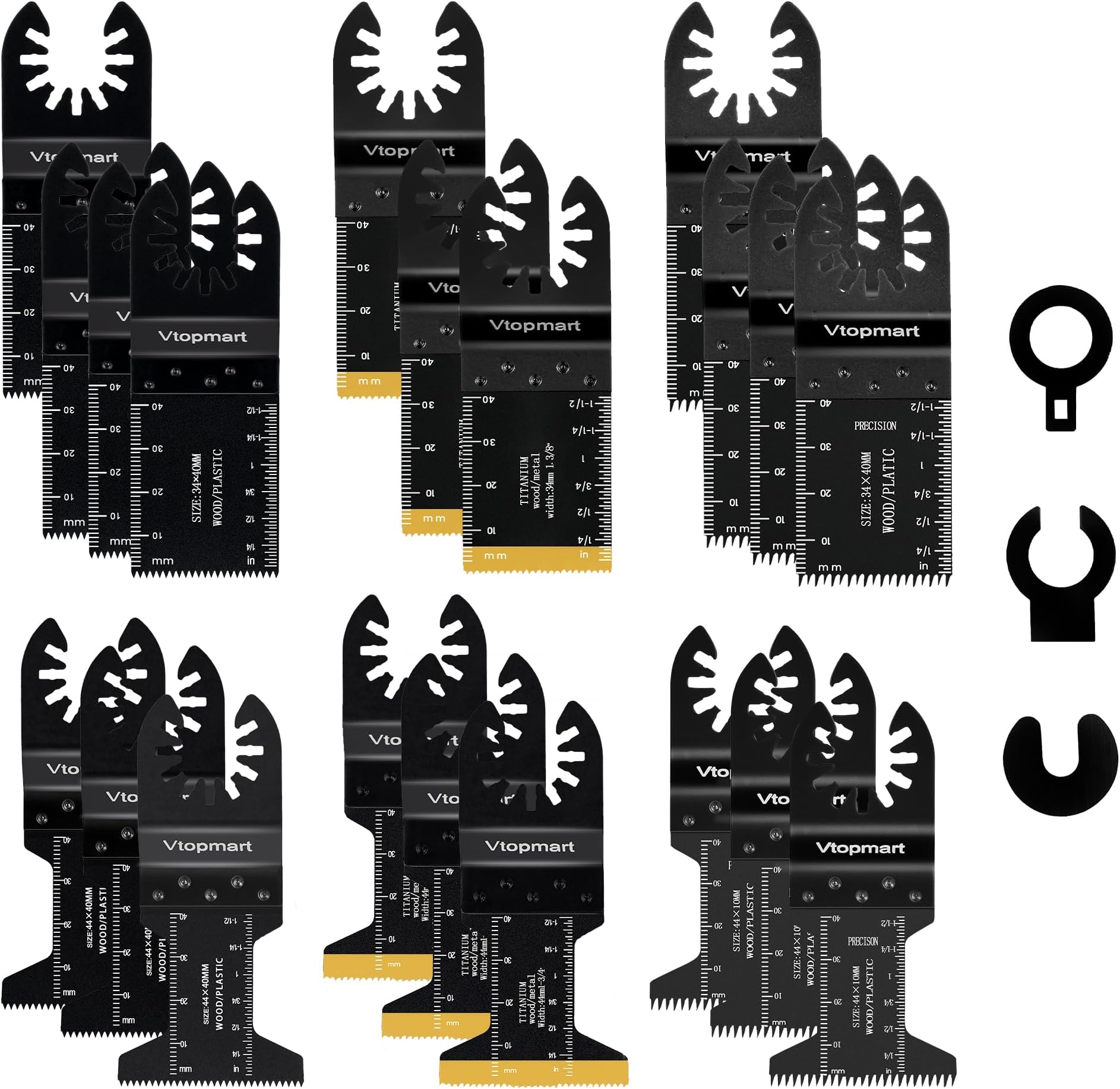 Vtopmart 20 Pcs Oscillating Saw Blades