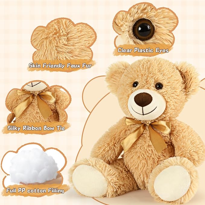 16 Ositos de Peluche Marrón Claro MorisMos 14in para Baby Shower miniatura 3