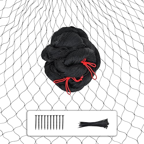 (2024) YVYI Red de 50 x 50 pies para gallinero, red para aves de corral con malla de 1 pulgada, red de pájaros resistente para corral de pollos,