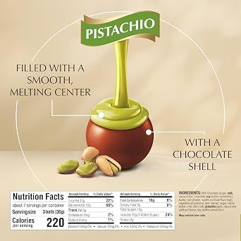 Lindt LINDOR Pistachio Milk Chocolate Candy Truffles, 8.5 oz. Bag
