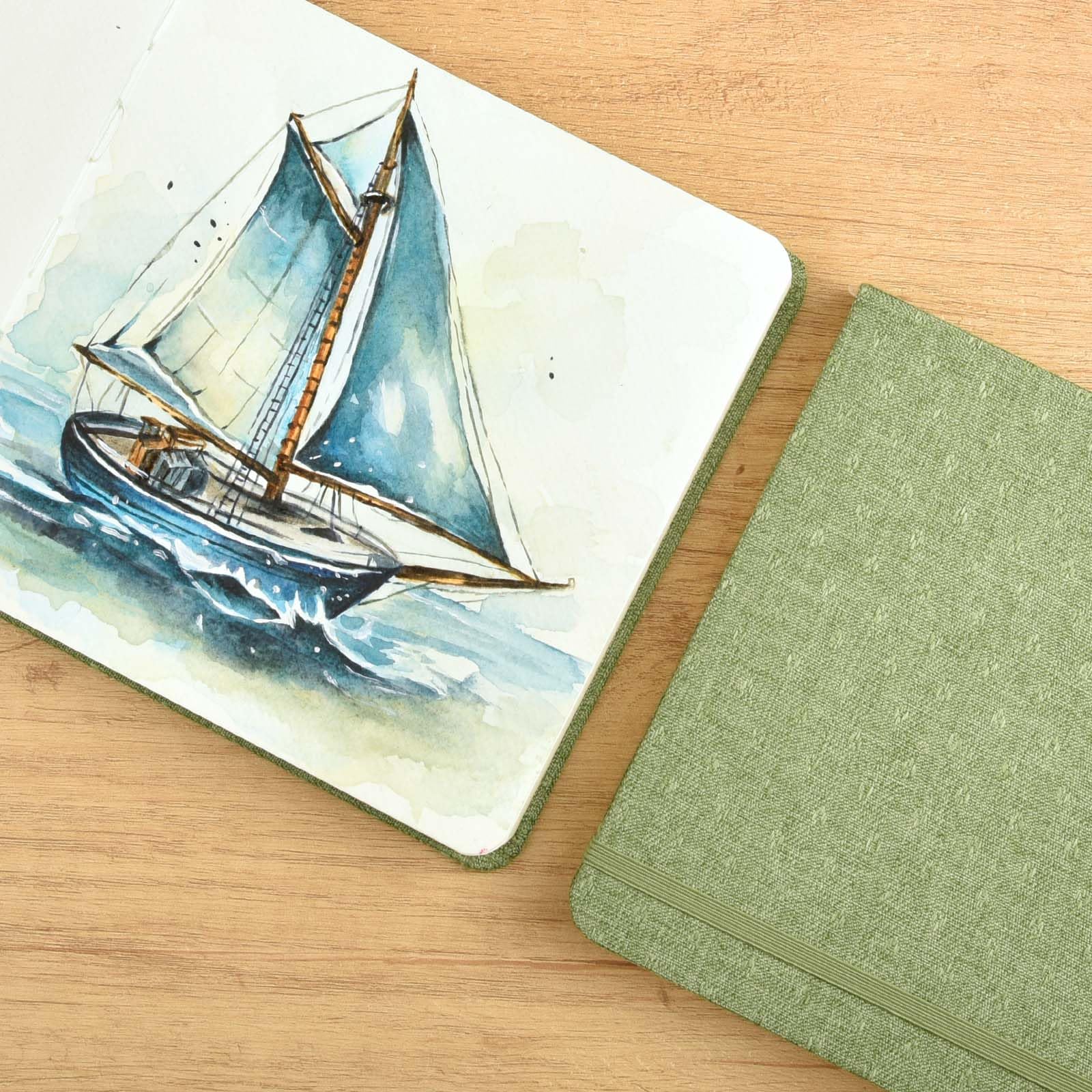 42 fogli di diario ad acquerello, 21 x 21 cm, album da disegno ad acquerello con carta di cotone pressata a freddo da 63,5 kg/300 g/m², mini quaderno per acquerelli, ideale per pittura, disegno e