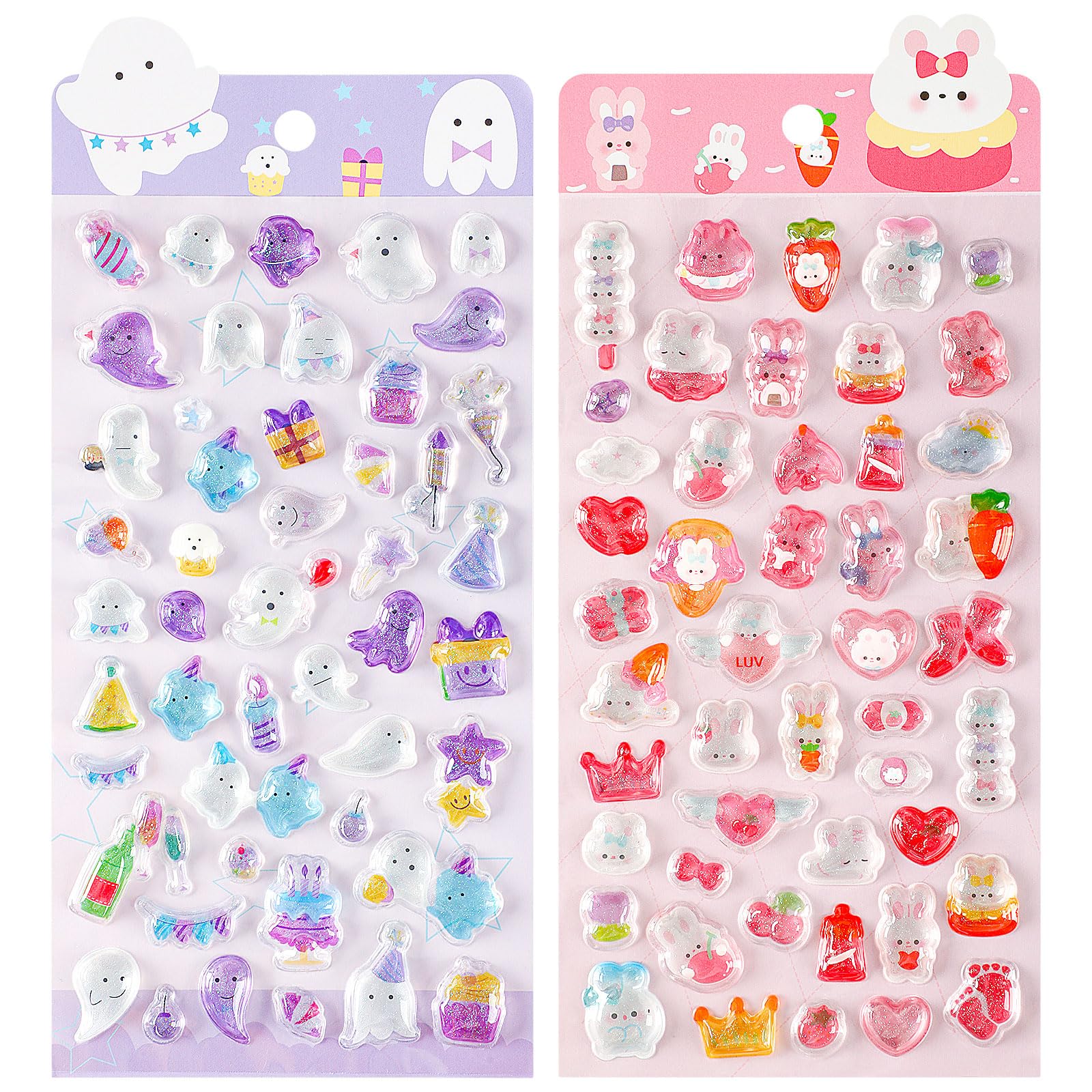 Amazon.co.jp: METBOU ぷくぷくシール 立体シール キラキラ ステッカー