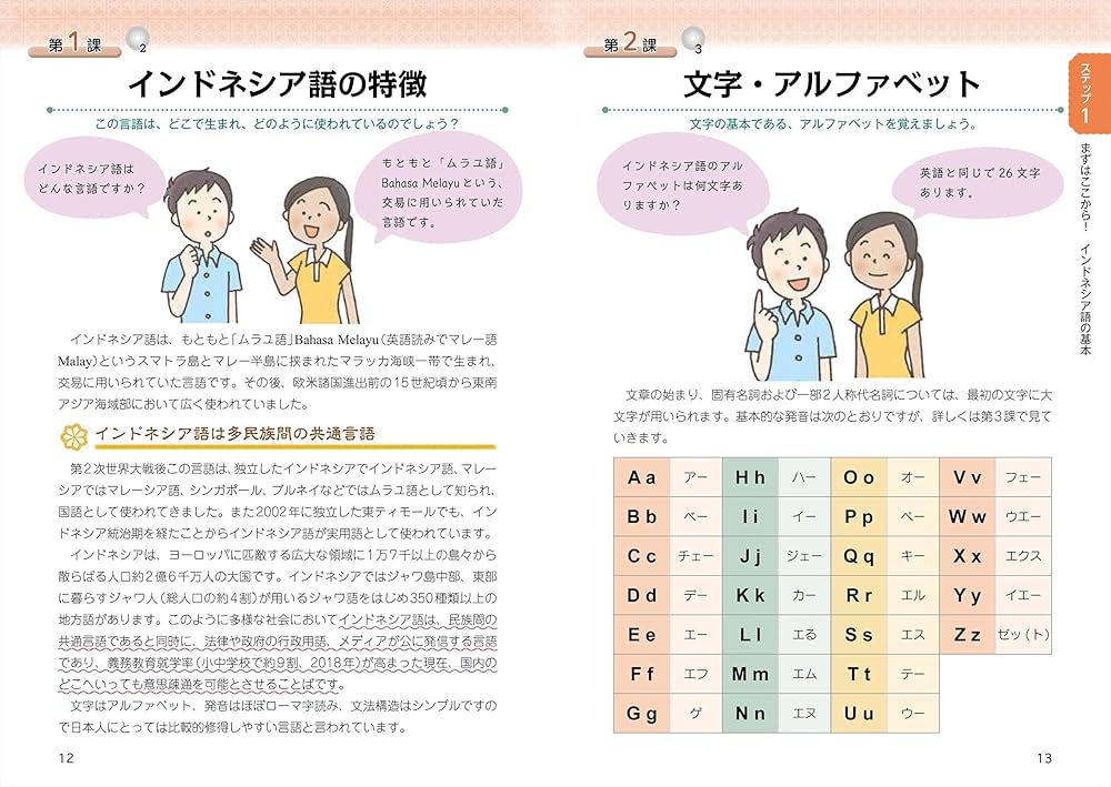 インドネシア語　初級、中級、辞典とオマケ CD付き オールカラー 基礎からレッスン はじめてのインドネシア