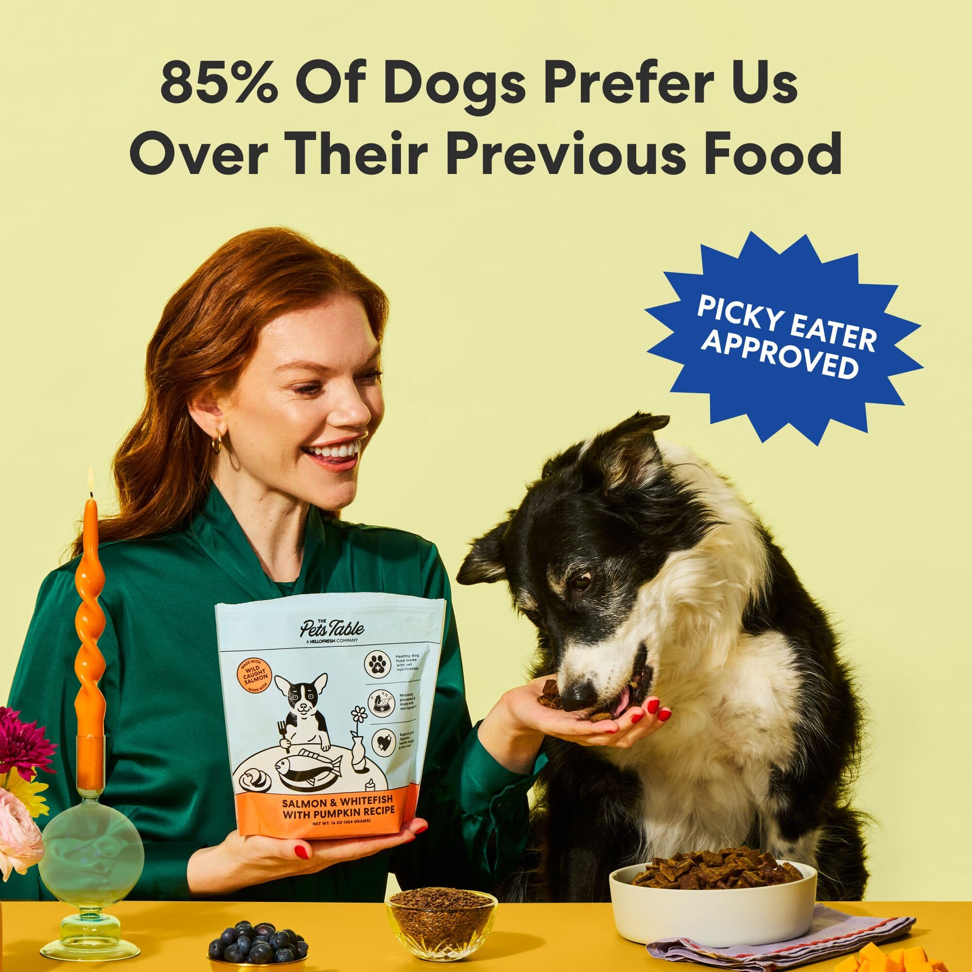 The Pets Table Alimento para perros secado al aire para pollo y batata, bolsa de 1,4 l