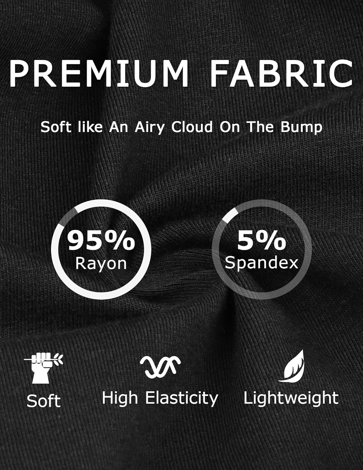 fitglam Women's Maternity Shorts Lounge Sleep Pajama Workout Comfy Stretchy Pregnancy Shorts - Image 4