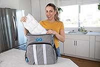 Vista 6 de Nice Packs - Bolsas de hielo seco reutilizables para envío de alimentos congelados, refrigeradores, loncheras, flexibles y duraderas (10 mini hojas)