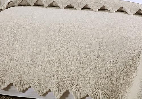 Miniatura 5 de Brandream Juego de edredones tamaño King, juego de colcha de Matelasse, juego de ropa de cama de granja, colchas acolchadas de algodón