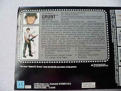 Miniatura 5 de G.I. Joe Basic Training Grunt - Figura de acción de 12 pulgadas para el Salón de la Fama