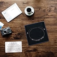 Vista 5 de Pulsera de código morse "Te quiero" con tarjeta de billetera grabada, regalos para hijo/nieto, pulsera de cuentas hecha a mano, regalos de Navidad