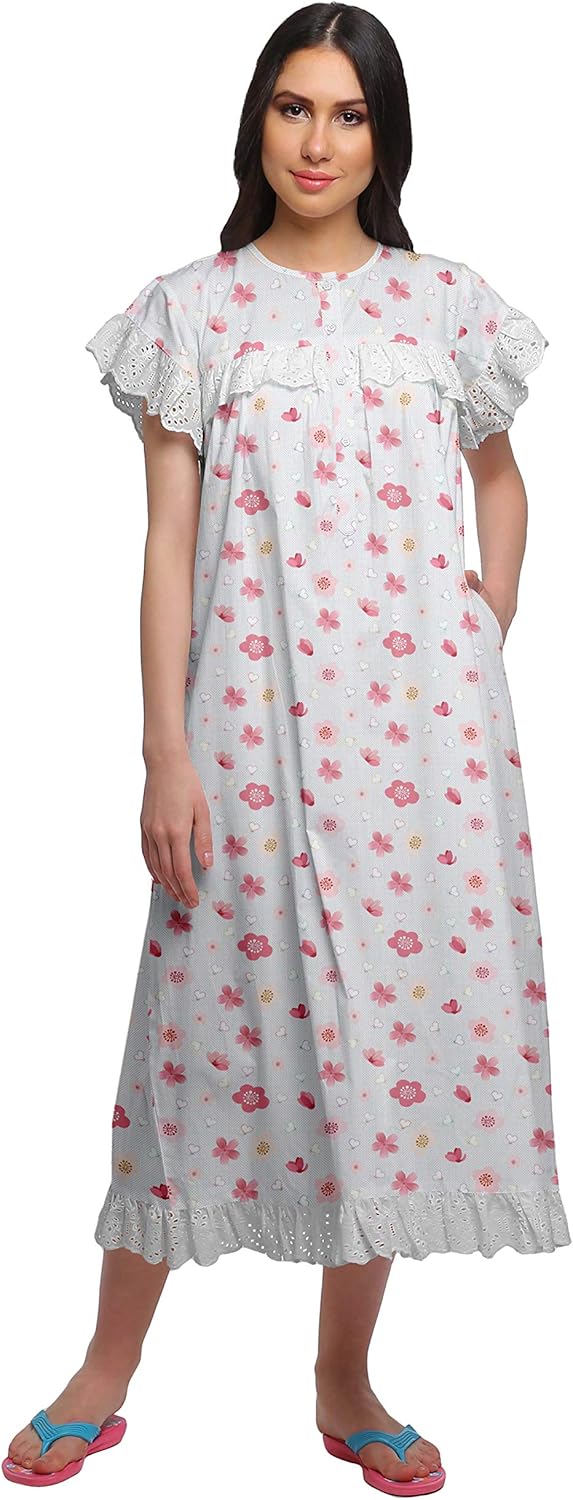 CAMICIA NOTTE SERAFINO DONNA 15751 CRAZY FARM | Ingrosso PIGIAMI DONNA