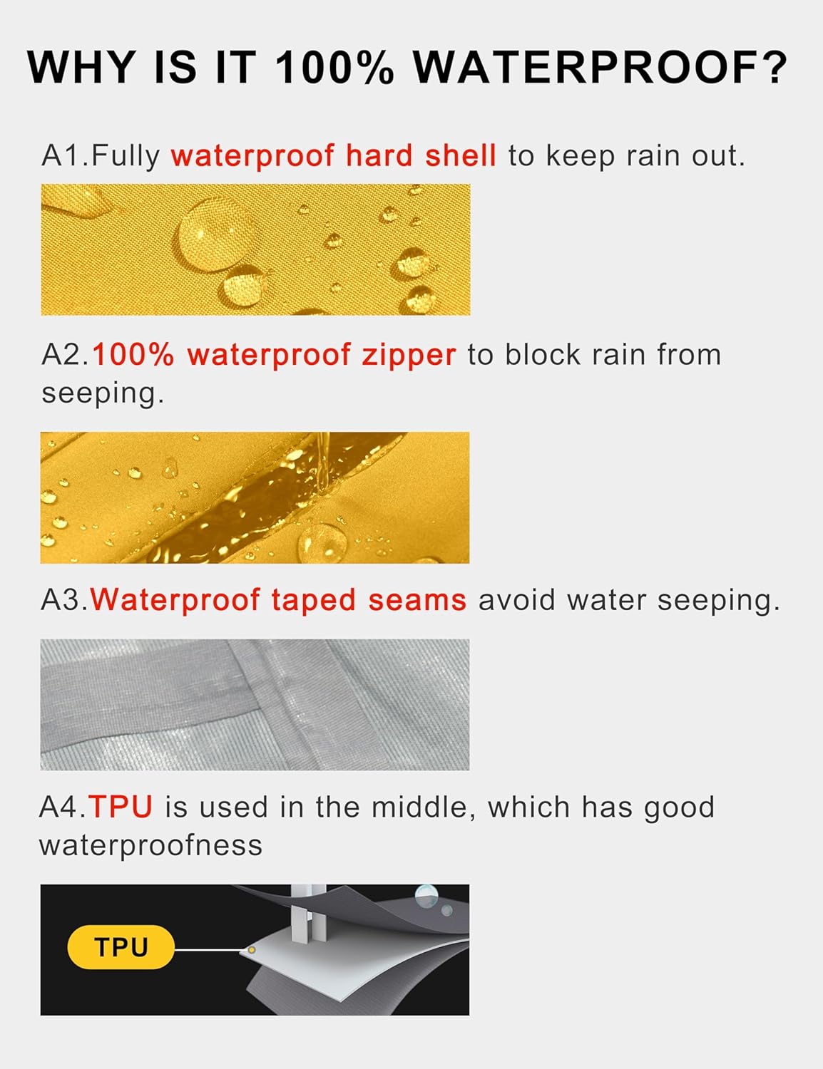 Little Donkey Andy Men's Rain Hiking Jackets Waterproof Windproof Breathable Shell Coats Travel Fishing - Image 7