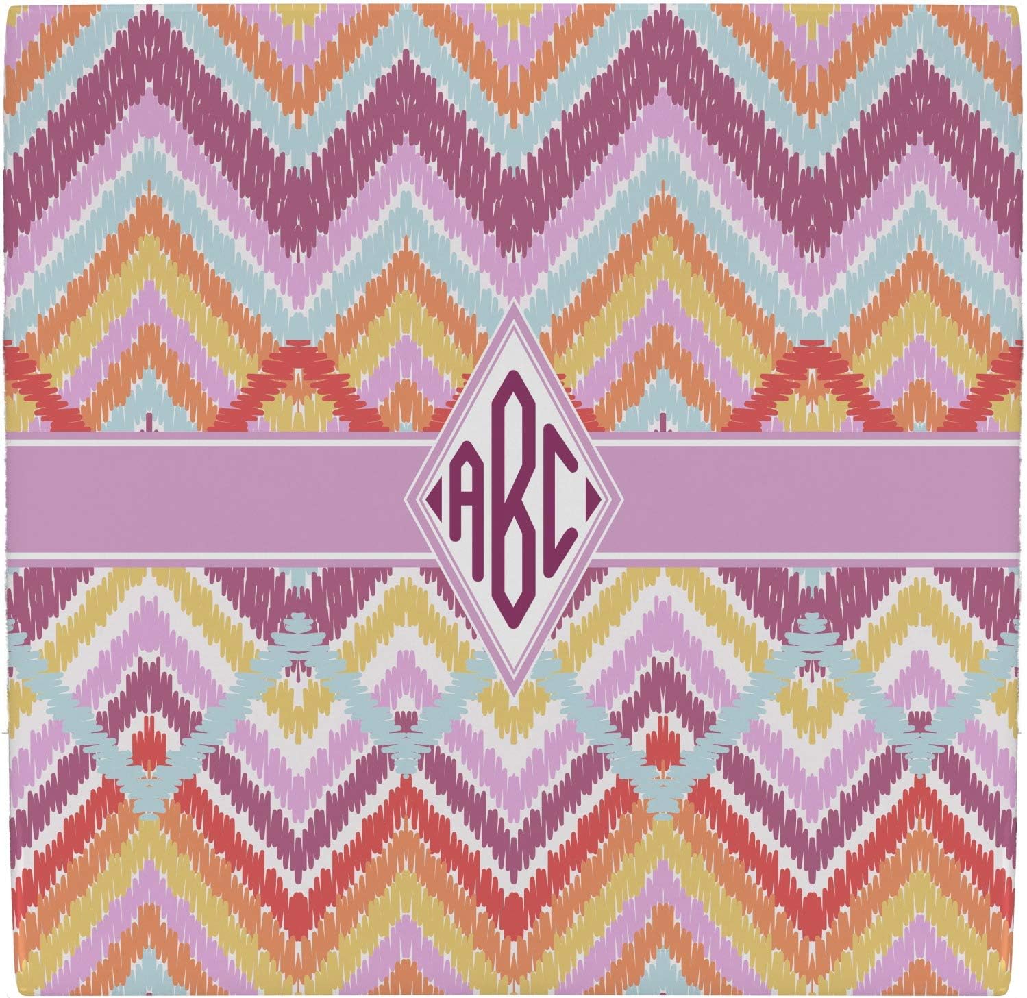 Personalized Ikat Chevron Ceramic Tile Hot Pad Home & Kitchen