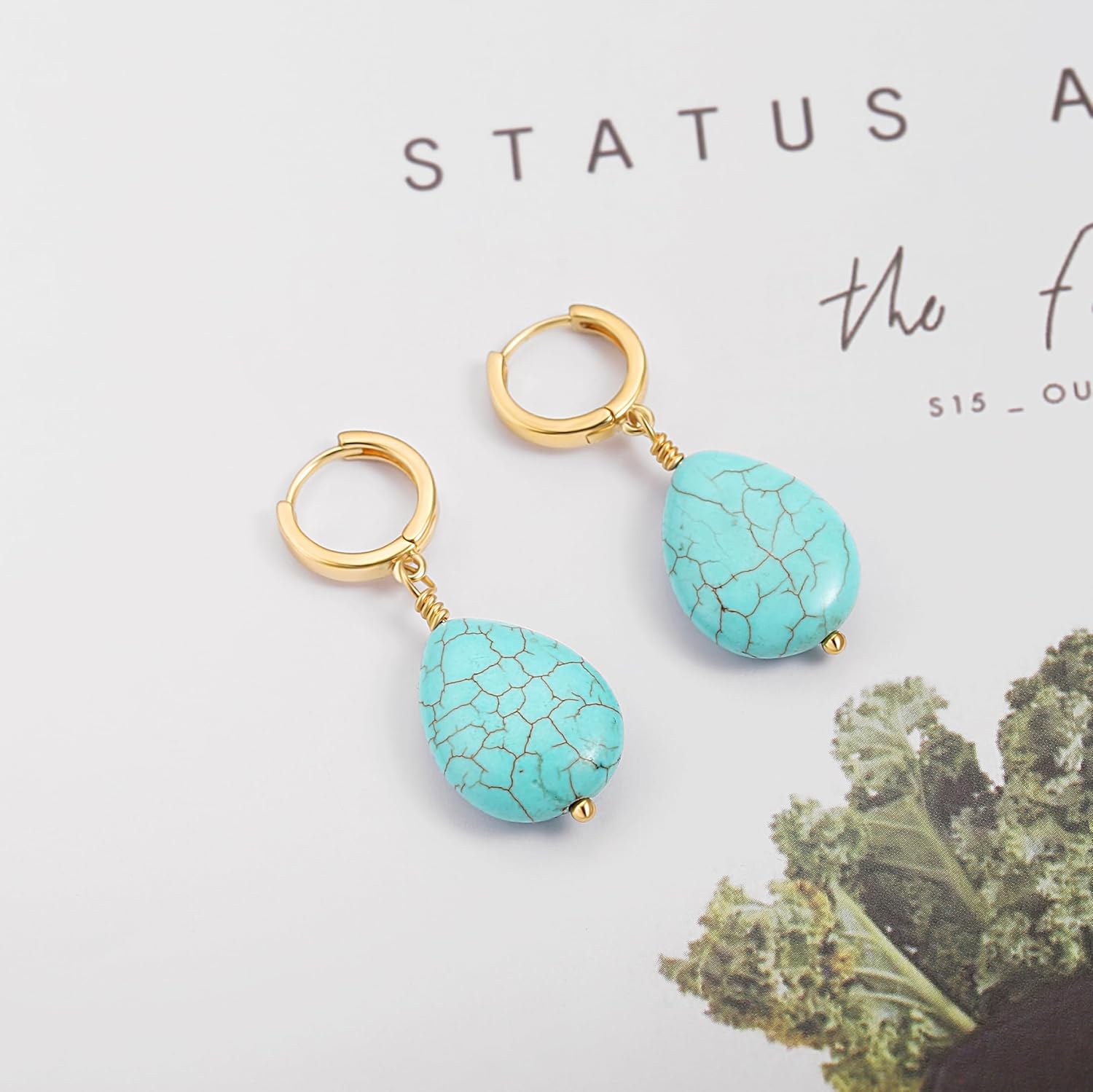 18K Gold Evil Eye Cross Huggie Hoop Earrings Dainty Simple Turquoise Drop Dangle Earrings for Women CZ Cute Earrings - Image 7