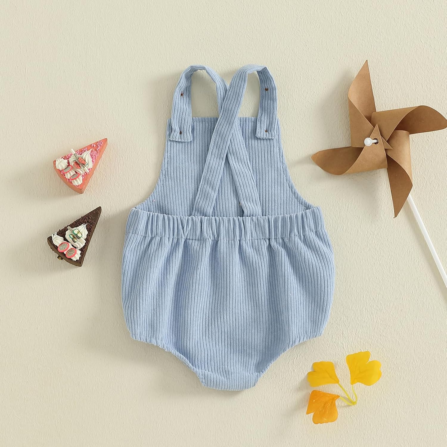 Thorn Tree Baby Girl Boy 1st Birthday Clothes One Year Old Bubble Bodysuit Backless Rib Romper Cake Smash Outfits - Image 4