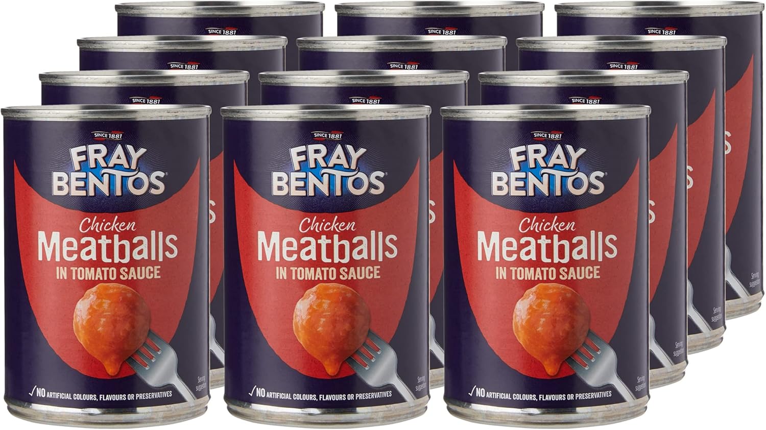Fray Bentos Chicken Meatballs in Tomato Sauce, 380 g, (Pack of 12