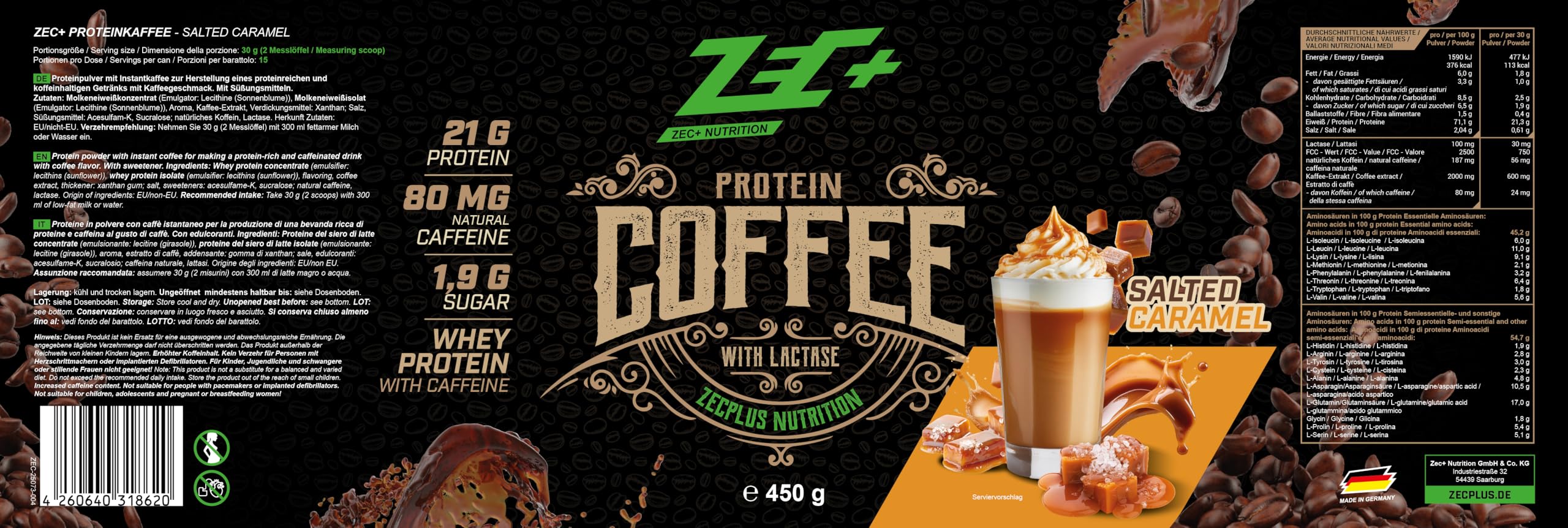 ZEC+ Proteine COFFEE Salted Caramel