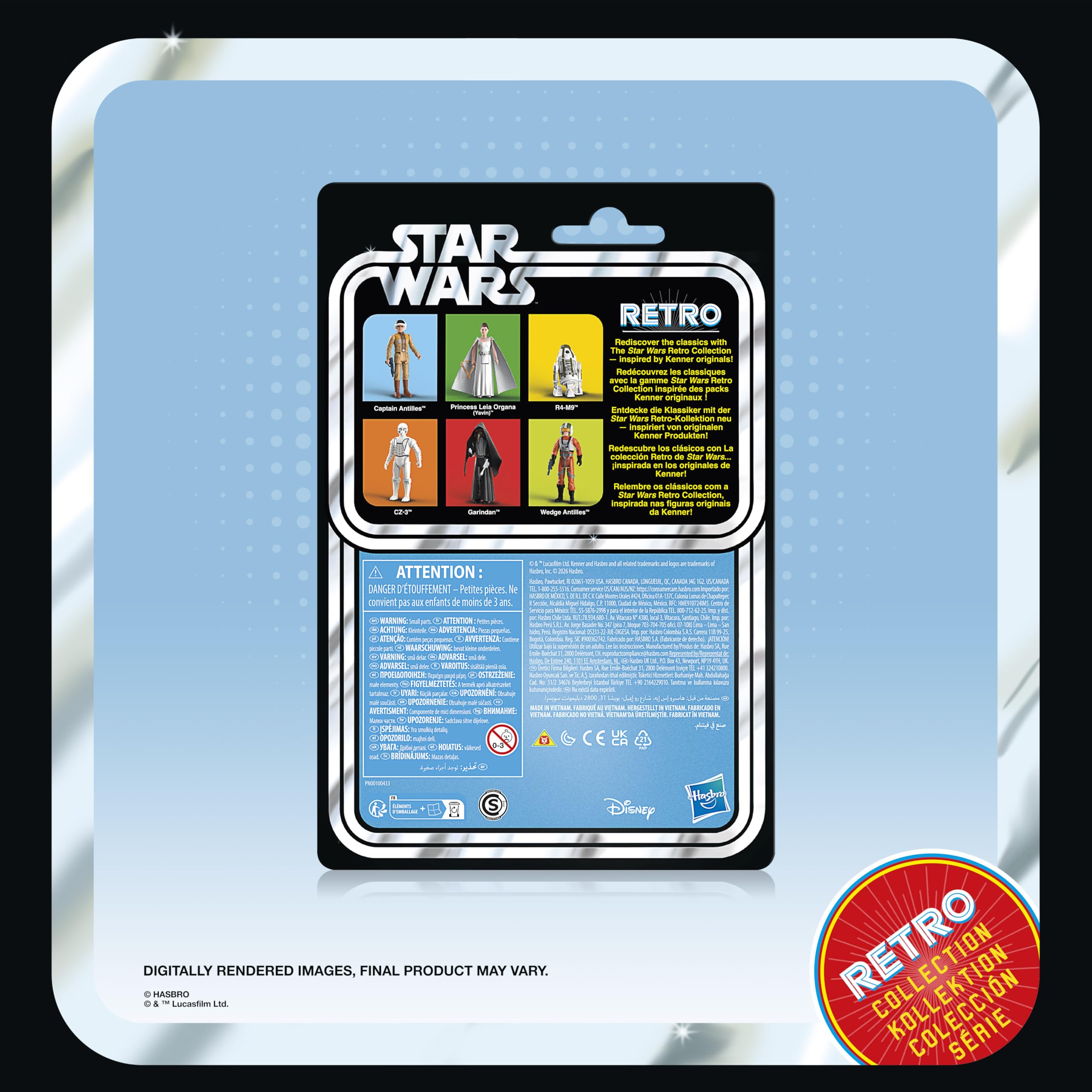 Star Wars La colección Retro, Nueva Esperanza, Pack de 6 Figuras coleccionables de 9,5 cm del Episodio IV
