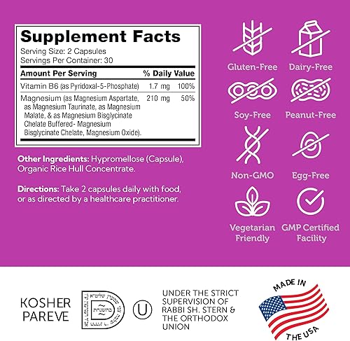 Miniatura 5 de Zahler Suplemento complejo de magnesio  Mezcla de suplemento de magnesio múltiple con glicinato de magnesio, malato, aspartato, taurinato y óxido