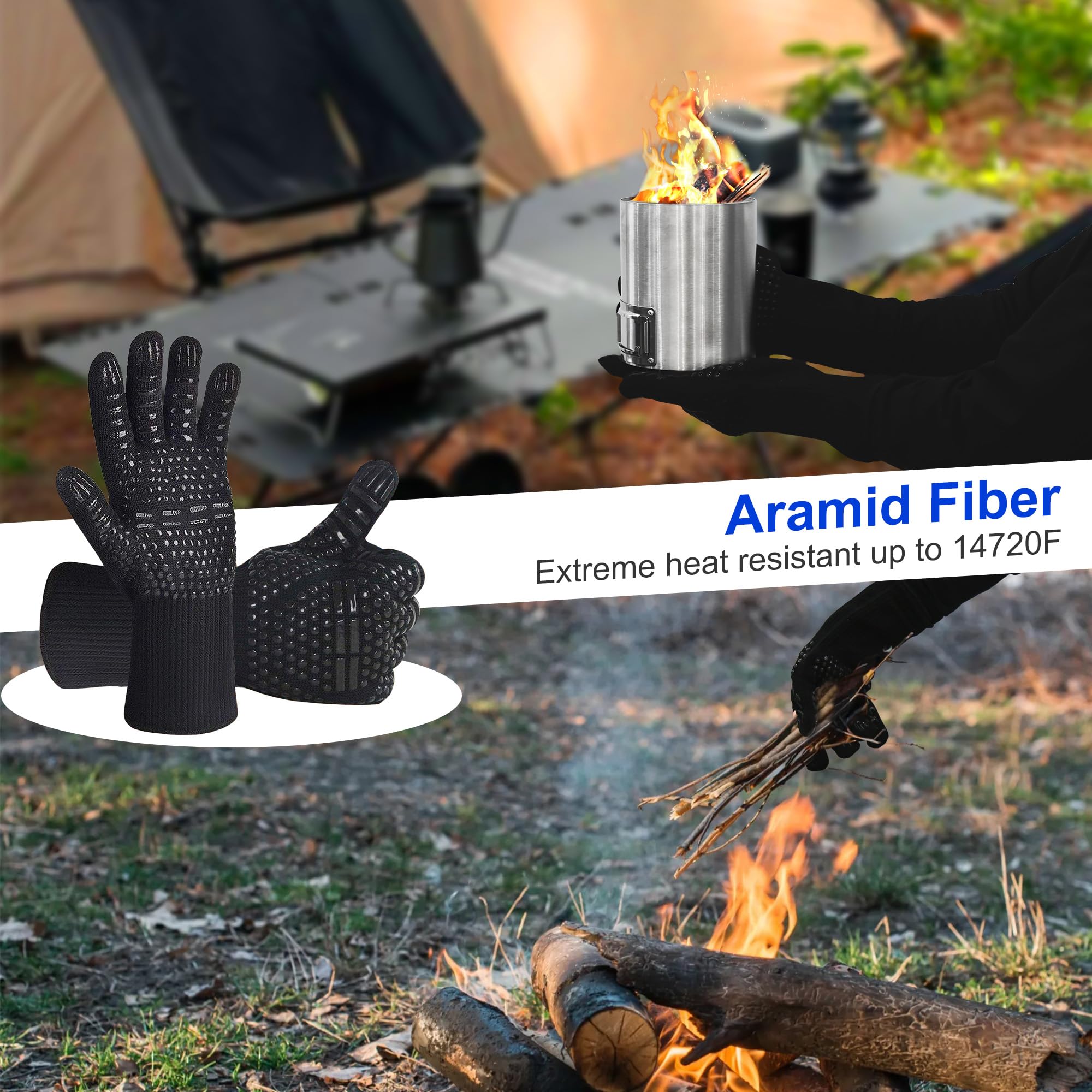 Brasero Extérieur En Acier Inoxydable Sans Fumée - Firepit Portable Table 15x22cm Avec Accessoires