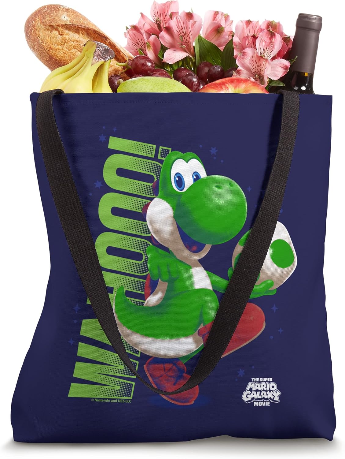 The Super Mario Galaxy Movie Action Yoshi Tote Bag
