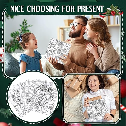 Miniatura 10 de 6 piezas de 6 x 6 pulgadas, kit de pintura de lienzo de contorno predibujado con imágenes para pintar para adultos, pintura para fiestas, lienzo