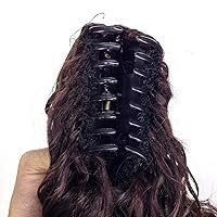 Vista 4 de SWACC - Extensiones de cola de caballo de 12 pulgadas con clip de pinza, cabello sintético rizado