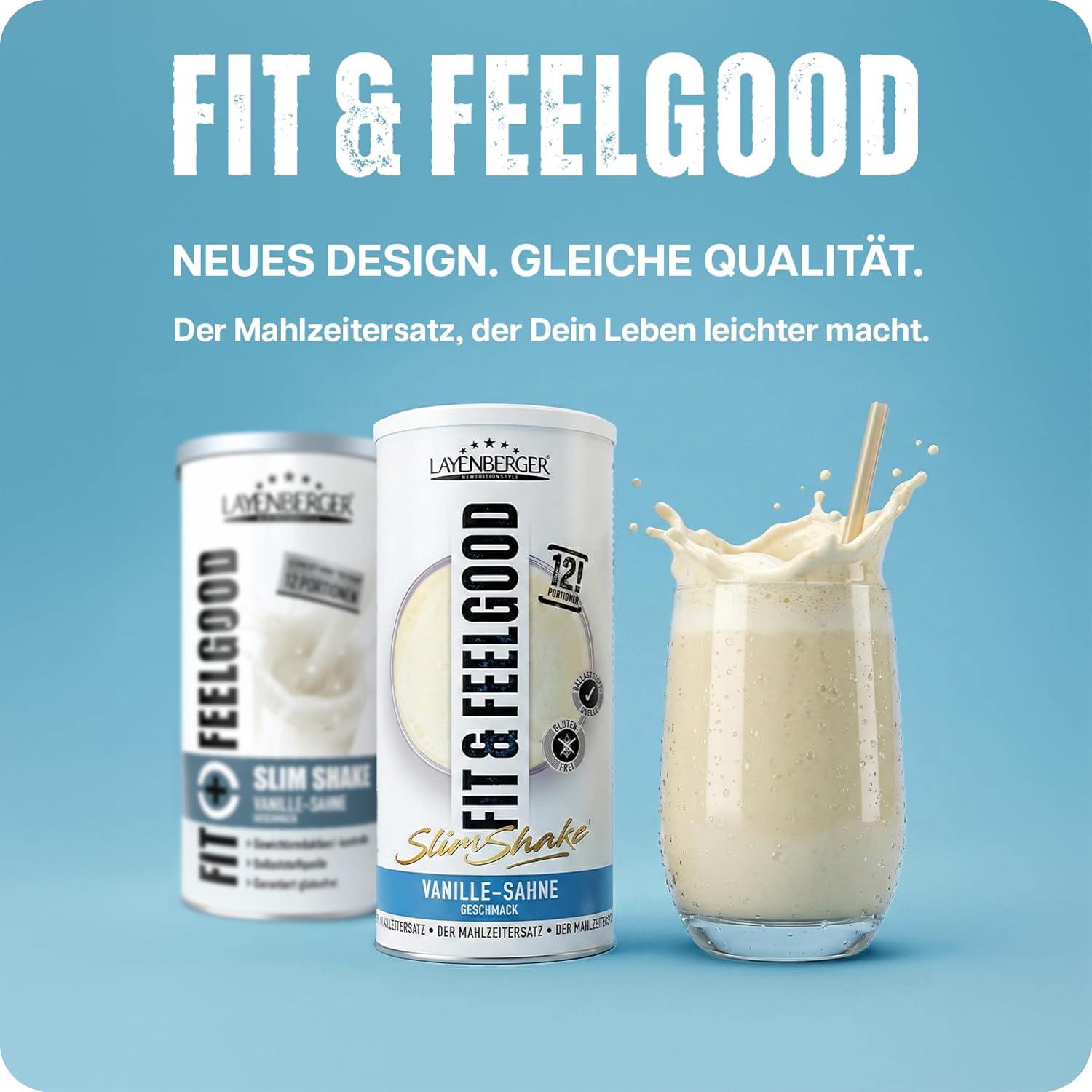 Layenberger Fit+Feelgood Shaker 400 ml, with Removable Strainer, Dishwasher Safe, Made in Germany, Lemon
