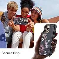 Vista 380 de LETO para iPhone 15 Pro Funda tipo cartera - Tapa tipo folio con patada - Diseños de moda - Tarjetero - Funda protectora para mujeres y niñas - 6.1