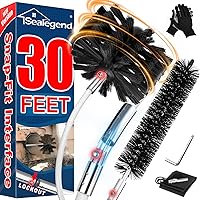 Vista 1 de Sealegend Kit de limpiador de ventilación de secadora de 30 pies, removedor de pelusas, 2 cepillos flexibles mejorados de conexión rápida