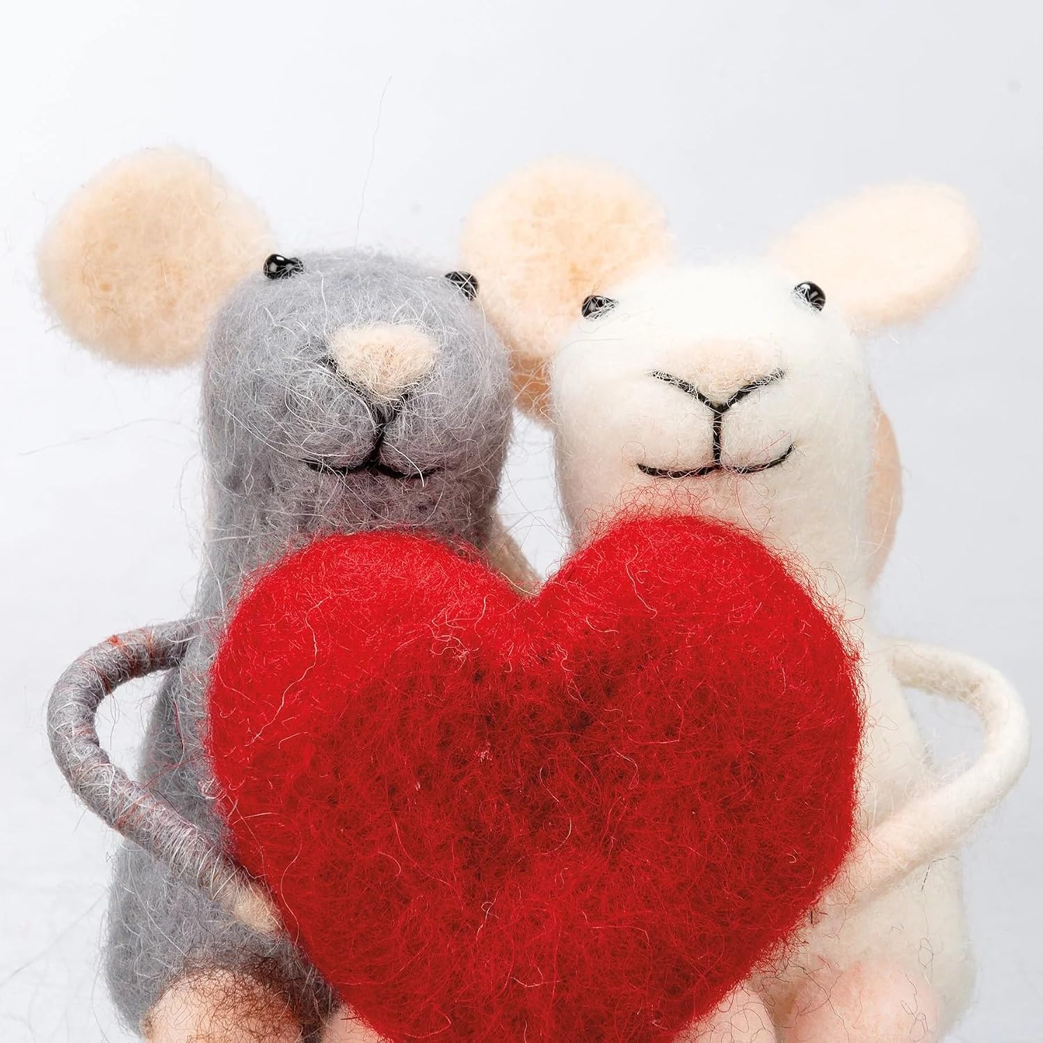 Primitives by Kathy Mouse Couple Decorative Critter, so Cute Holding a Heart Between Them for Your Favorite Person/Coordinate with Our Other Collectible Critters for a Seasonal Display image 4