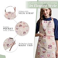 Vista 549 de Maison d' Hermine Delantal 100% de algodón para mujeres con bolsillo de cocina delantal de chef para hombres, decoración de Pascua