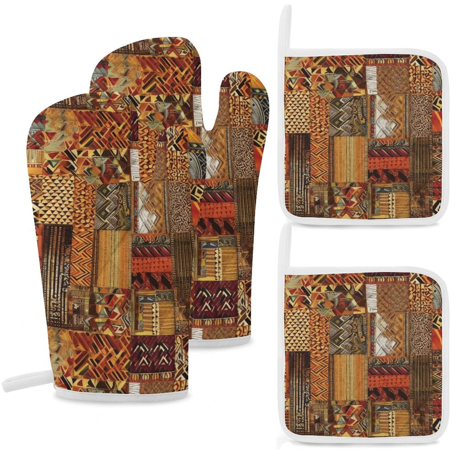 Manique en textile africain anti-brûlure imperméable pour manipuler vos plats chauds