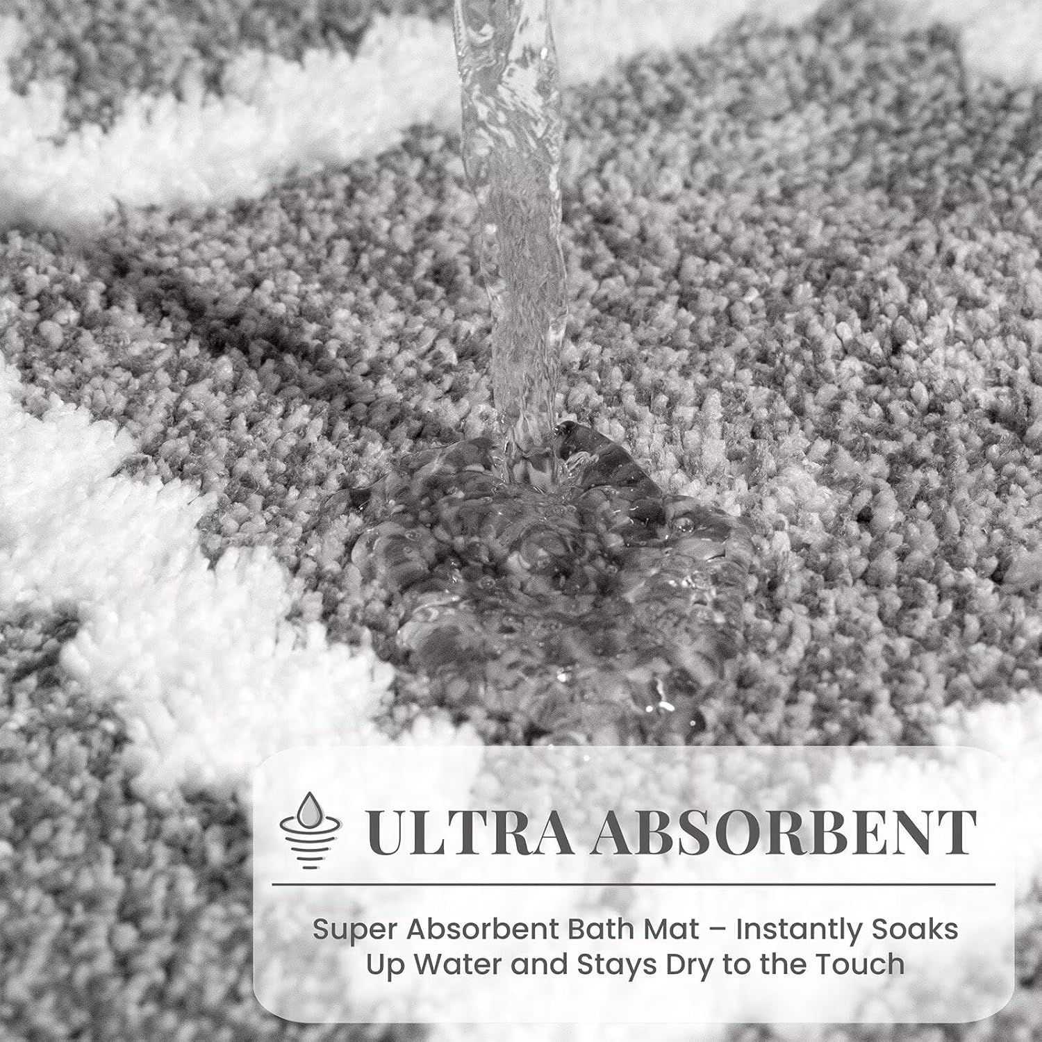 DEXDE Bathroom Rugs 30x20, Extra Soft Absorbent Microfiber Bath Rugs, Non Slip Quick Dry Rubber Backing Machine Washable Bath Mats for Bathroom Floor, Shower, Home Decor Accessories, Grey - Image 8