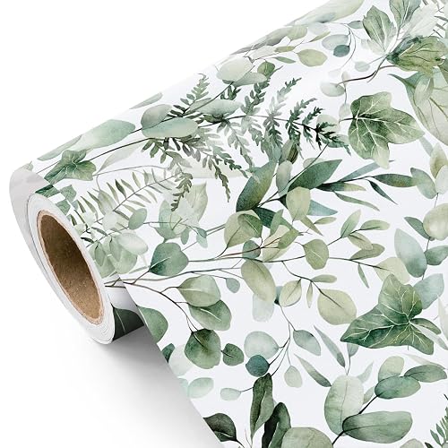 WRAPAHOLIC Eucalyptus Leaves Wrapping Paper Roll - Mini Roll -