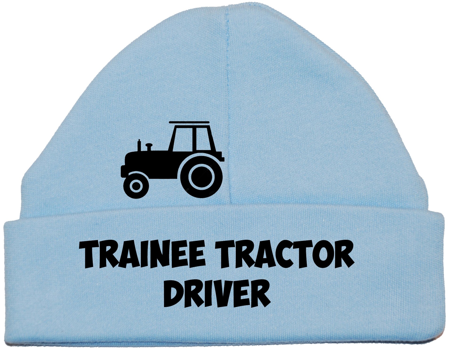 Acce Products Blue Trainee Tractor Driver Baby Beanie Hat - 6-12 Months