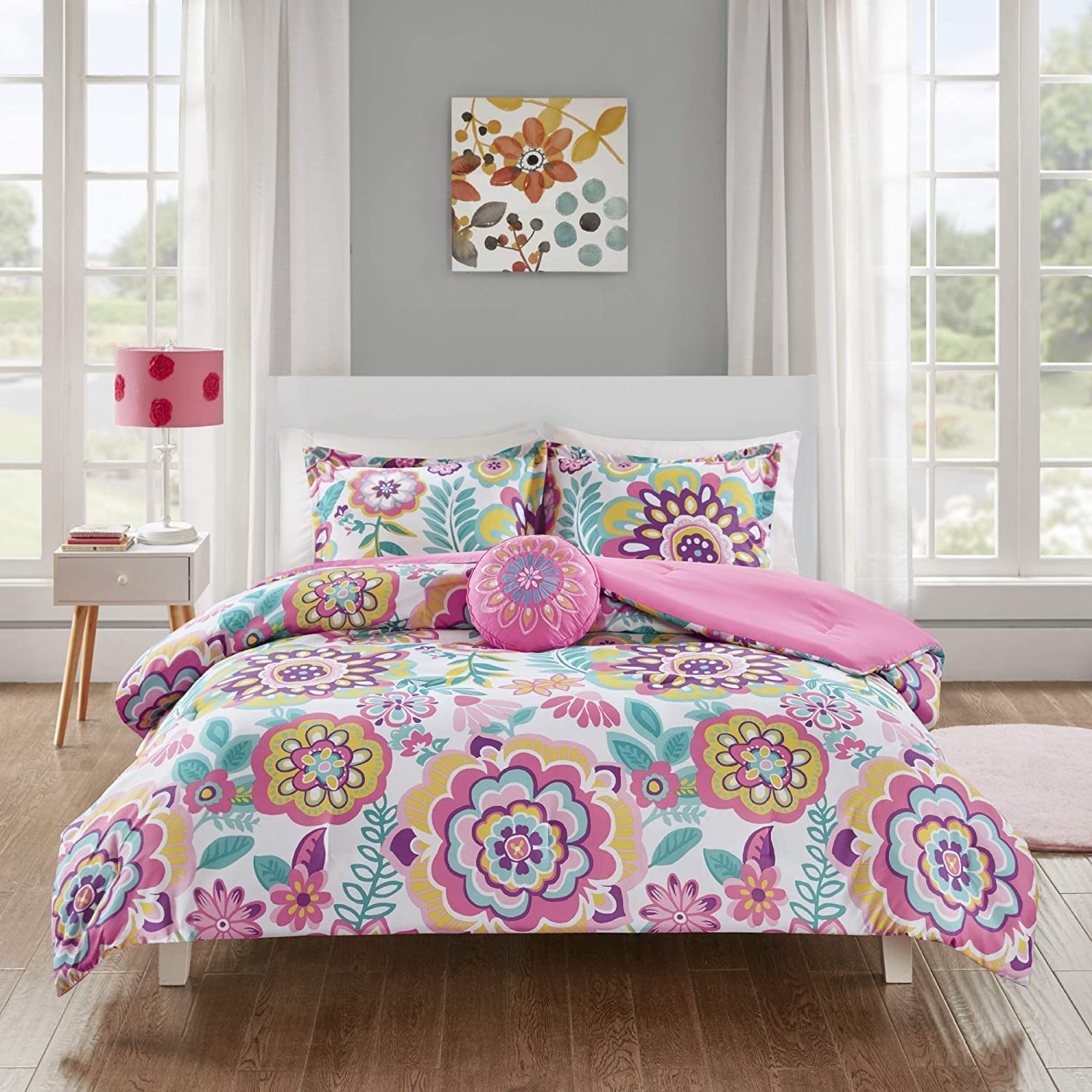 Set Biancheria Da Letto Intelligent Design - Moderno Con Stampa Geometrica Oro E Retro In Microfibra - Piumone E Cuscini Per Letto Matrimoniale XL