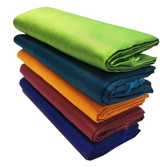 Soft Silk Blouse Piece Material for Women Combo of 5 (1 Meter Each) Navratri Special, Durga Puja Special, Oti Bharan, Ugadi Special