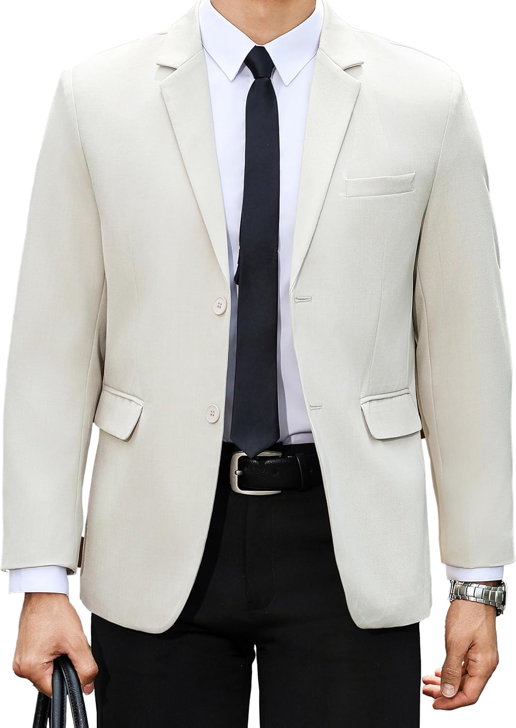 Men's Blazer Regular Fit Casual Sport Coat, Two Button Lightweight Suit Jacket, Ideal for Business, Daily & Wedding