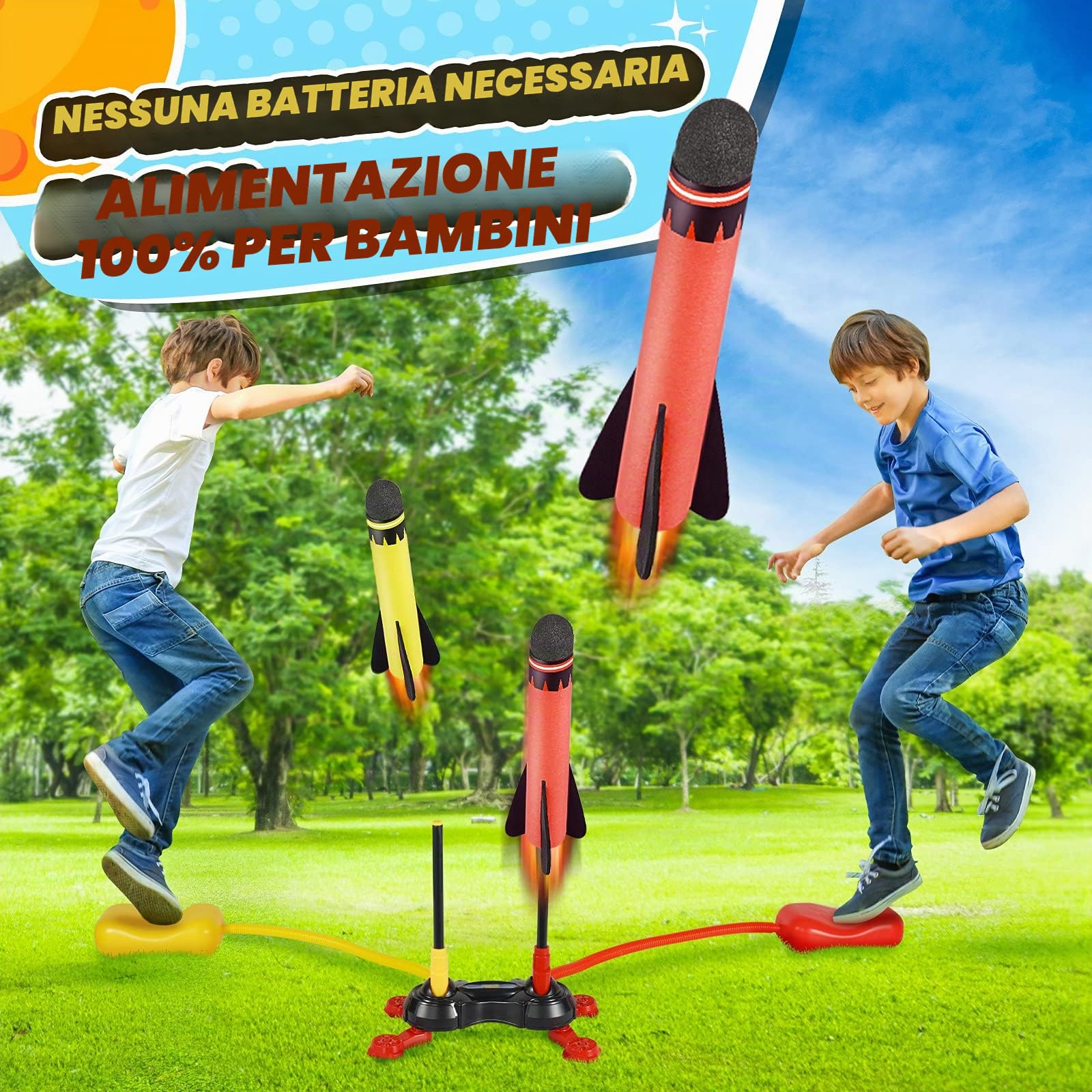 Anginne Razzo Spaziale Giocattolo, Regalo Bambino 3-10 Anni Maschio Regali Natale per Bambini Giocattoli Bambino 3-11 Anni Giochi da Giardino Esterno per Bambini Giochi Bambini 3-12 Anni