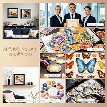 6 Pack 5x5 Small Shadow Box Frames, 3D Shadowbox Display Cases