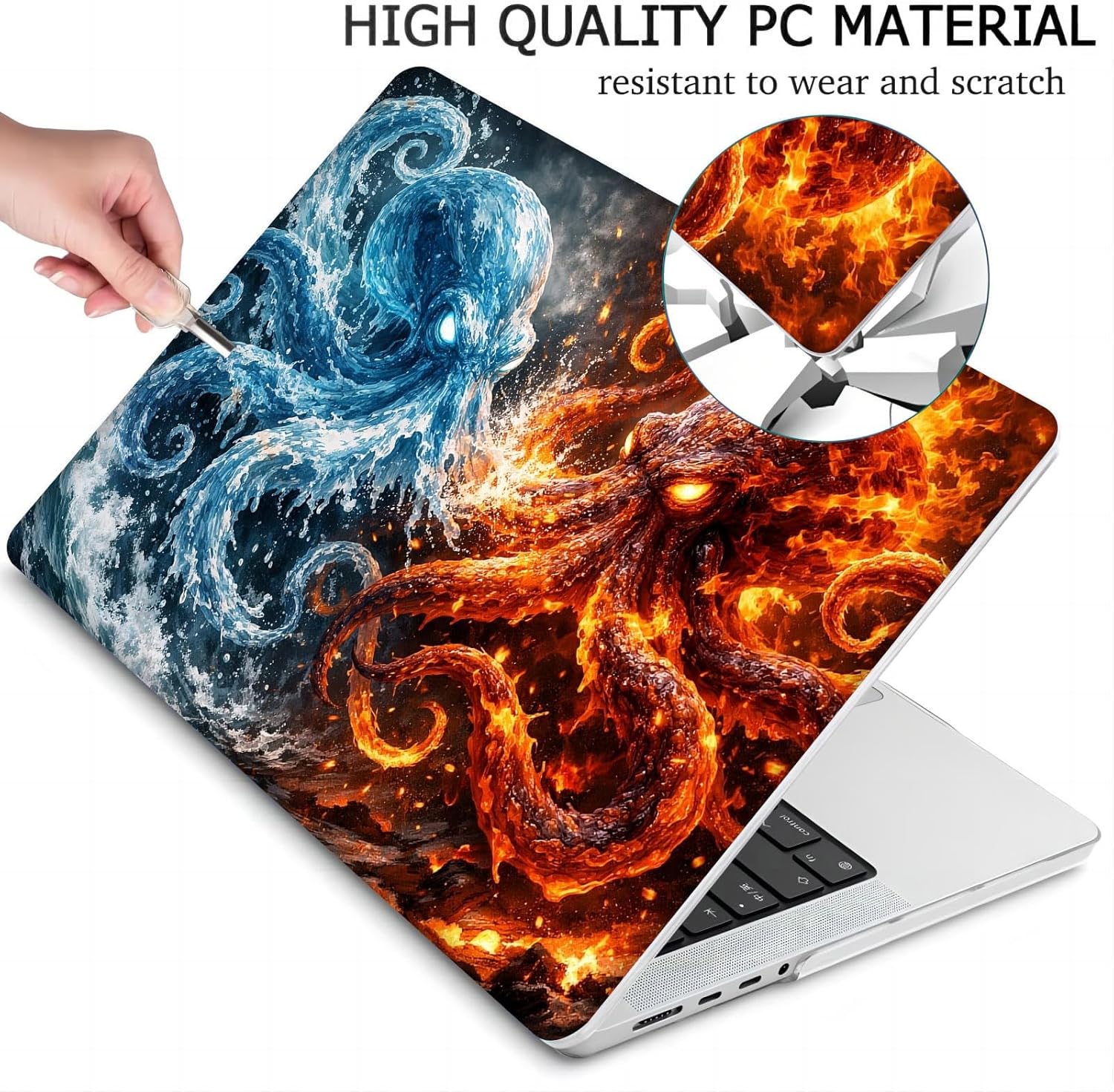 Compatible with MacBook Neo 13-inch, Hard Shell Case with Keyboard Cover and Screen Protector (A3404 A18 Pro chip, 2026 Release) - Octopus MC22025