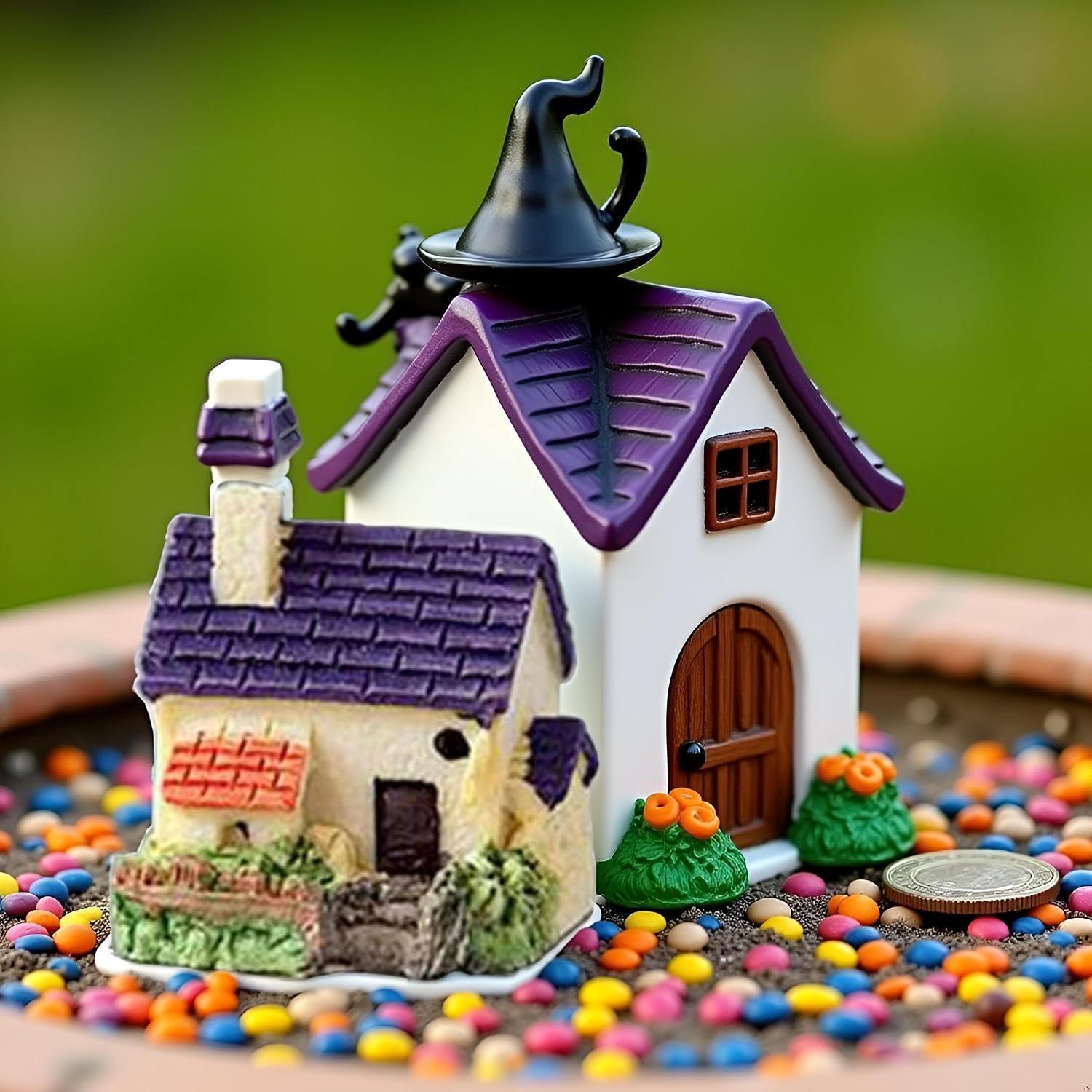 1 Pc Miniature Fairy House Tiny House Accessories Micro Landscape Decor Car Decoration Flower Decor Mini Figurine Accessories for Automotive Terrarium Decorations Plant Succulents