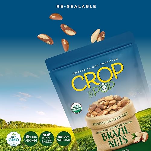 Vista 20 de NUT CRAVINGS - Nueces crudas de Brasil, sin sal, sin cáscara, enteras, (16 onzas - 2 unidades) Nueces a granel empaquetadas frescas en bolsa