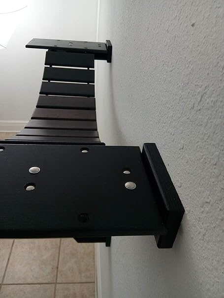 7- Pc Wall Mounted Bed Breakfast Bridge Set (30 Bridge Length, Black)