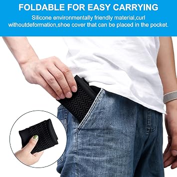 Waterproof Shoe Covers Reusable Silicone Cover Shoes Rain Boots for Men Women Kid, Galoshes Rubber Overshoes for Kitchen Outdoors Garden etc (Small, White)